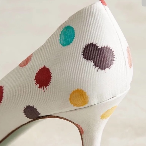 NEW $250 Anthropologie Polka Dotted Pumps Heels Paola D'Arcano - Picture 5 of 5